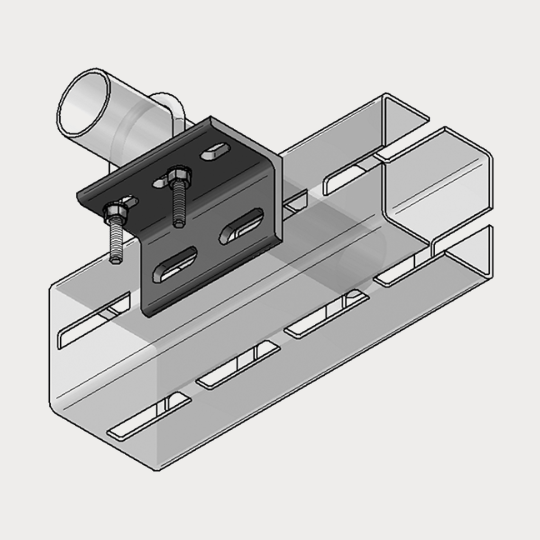 TekSpan Sistema modular de marcos de acero tekspan soporte de tuberías escuadra 1