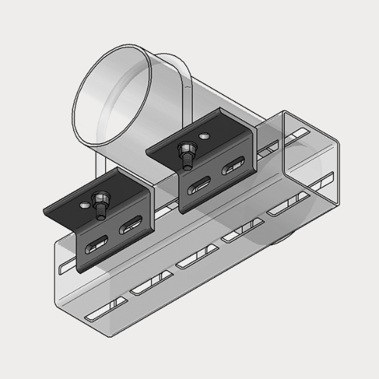 TekSpan Sistema modular de marcos de acero tekspan soporte de tuberías escuadra 2