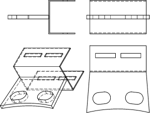 Sistema de estruturas modulares de aço TekSpan Esquema de suporte de flange de tubo